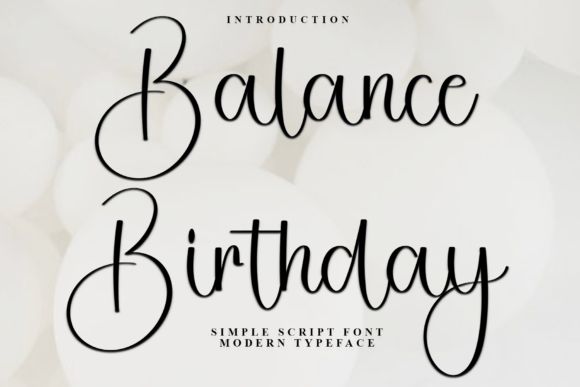 Balance Birthday: A Festive Script for Editorial Design