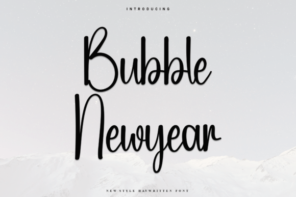 Bubble Newyear: A Script Font for Editorial Warmth and Readability