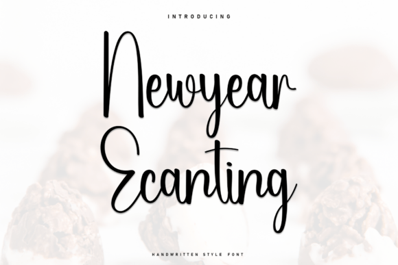 Newyear Ecanting: A Handwritten Font for Creative Crafters