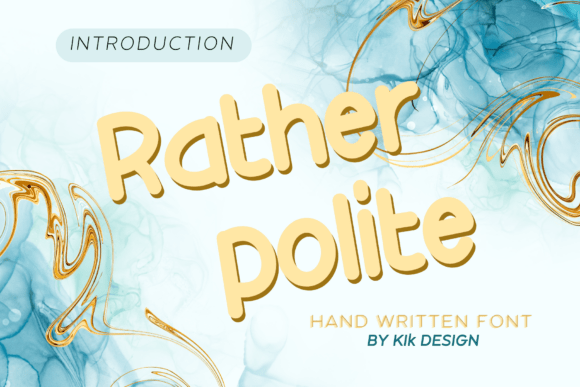 Rather Polite Font for Handmade Creators