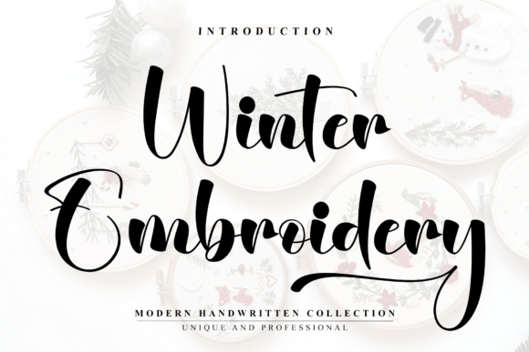 Winter Embroidery: A Font for Cozy Branding